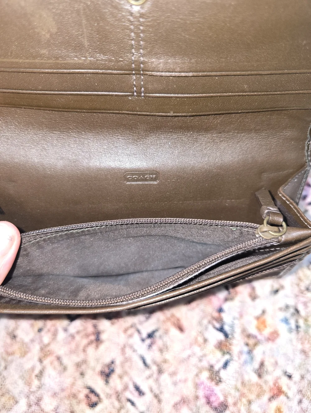 Vintage Coach Signature Patchwork Envelope Wallet